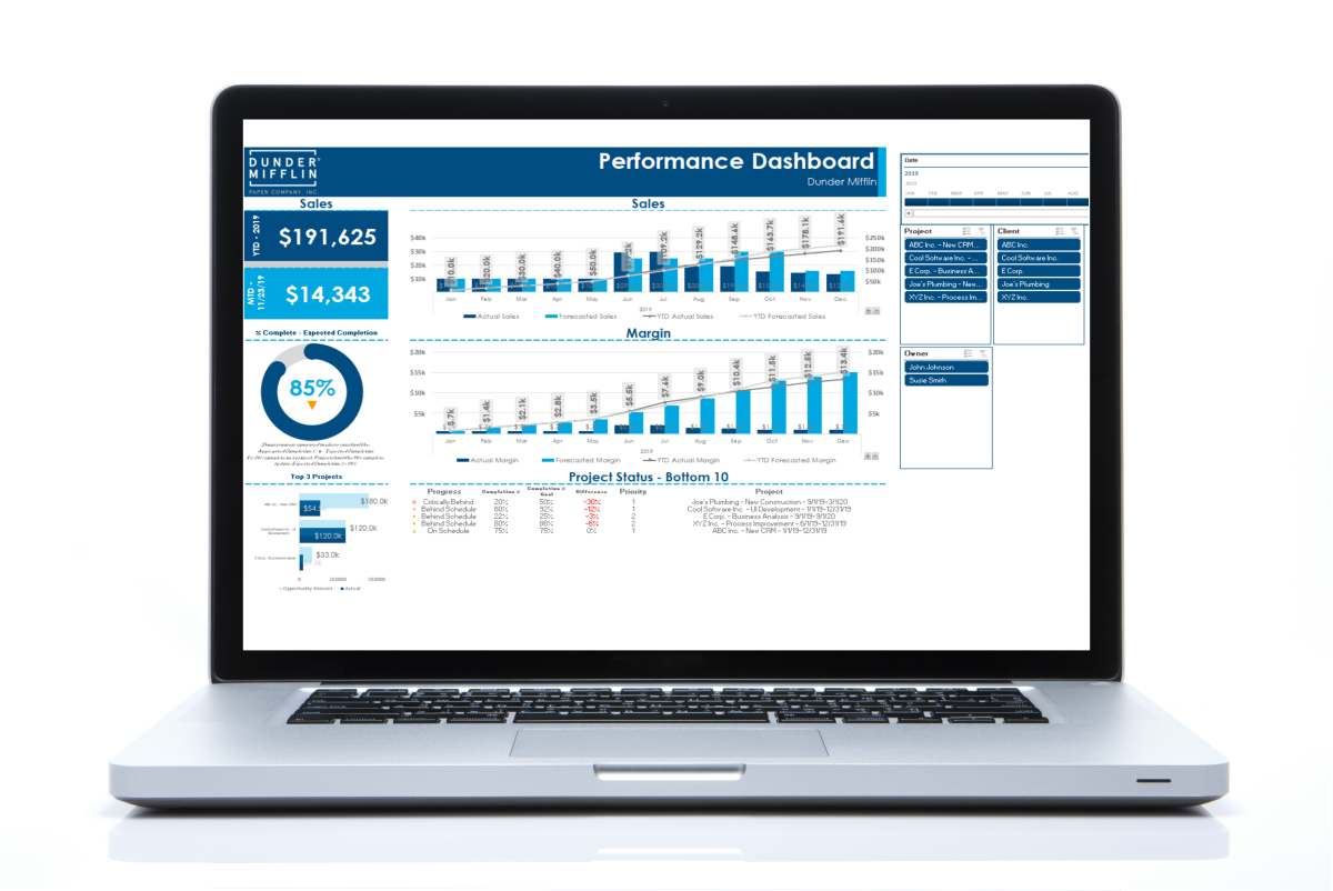 Dashboard in Microsoft Excel