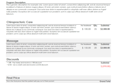 Quote or Proposal Form in Microsoft Excel