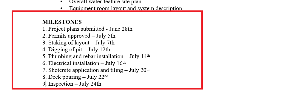 project scope - project milestones project scope - project milestones